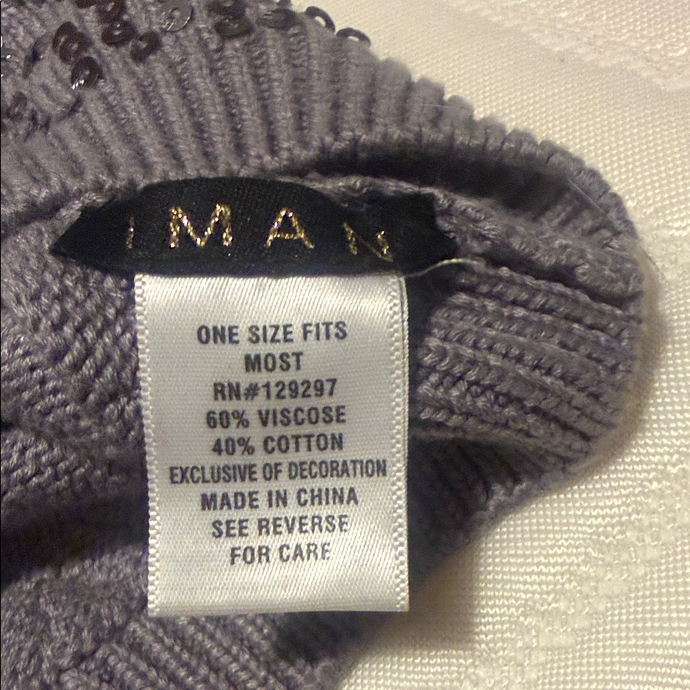 IMAN Glittery Gray Hat - Picture 2 of 2